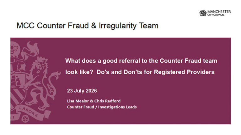 What does a good referral to the Tenancy Fraud team look like?
